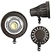 GKOLED 20W Bullet/Round Outdoor Spotlight, Narrow Beam Angle Light, 2500 Lumens Aluminum Waterproof Flag Pole Light, 5000K Daylight White, 120-277V AC, UL Listed and DLC Qualified