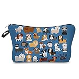 Cosmetic Bag MRSP Makeup bags for women,Small makeup pouch Travel bags for toiletries waterproof Dead Aninmal Dogs (51755)