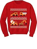 TeeStars - Tractors & Bulldozers Ugly Christmas Sweater Toddler/Kids Sweatshirts