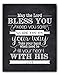 Christening Gift, Baptism Gift or New Baby Gift, May The Lord Chalkboard Print, Unique New Baby Gift, Baby Scripture Gift by Ocean Drop Designs