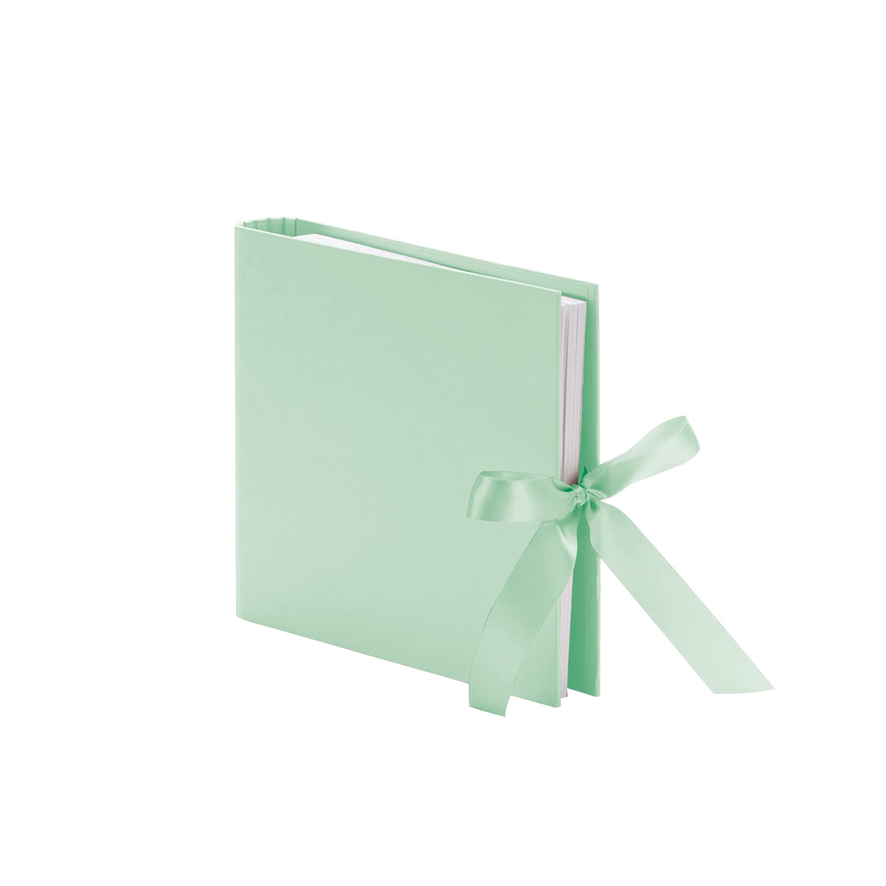 Photo Album/Guest Book 2 Ring Binder 25 Sheets 230x210 mm, Mint with Bow