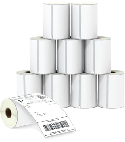 thumbnail image 2 of BLUE 4x6 Direct Thermal Labels – 1 Roll, 250 Labels – For Eltron / Zebra 2844 – Blank Labels Brand 2 of 3