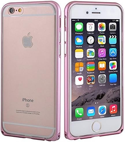 iPhone 6 Case, iPhone 6s case clear [Ultra Hybrid] Aerial Aluminum Metal Frame Bumper + Premium TPU back Panel full body dual protective case cover for Apple iPhone 6 6s (4.7 inch) Pink