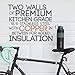 Thermo Tank Insulated Stainless Steel Water Bottle - Ice Cold 36 Hours! Vacuum + Copper Technology - SS Inner Lid, Silicone Grip - 40 Ounce (Black + Grey, 40oz)