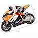Top Race 4 Channel RC Remote Control Motorcycle Goes on 2 Wheels with Built in Gyroscope, 1:20 Scale … (Orange)