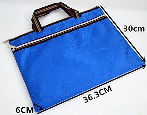 Funnylive Set of 5;Document File Holder Zipper File Bags Football Shape Shopping Bags Multicolor Double Zip Pocket Handbag ( A4 Size, Random Color )