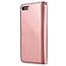 iPhone 8 Plus Case,iPhone 7 Plus Case, Pandawell PU Leather 9 Card Slot Wallet Folio Case with Detachable Magnetic Hard Case for Apple iPhone 8 Plus/iPhone 7 Plus - Rose Gold