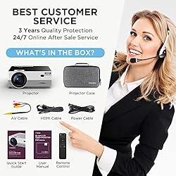 Native 1080P WiFi Bluetooth Projector, 8500L HD