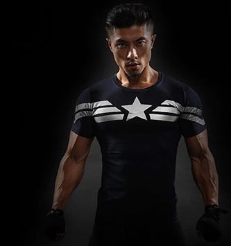 Kurzarm T Shirt Tops Unterhemd Herren Kompression Base Layer Sport Gym Langarm Sporttops
