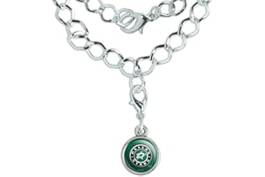 GRAPHICS & MORE NHL Dallas Stars Logo Silver Plated Bracelet with Antiqued Charm