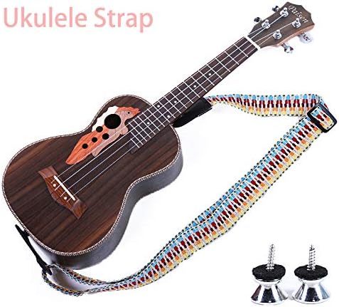 Red Microfiber Leather Guitar Bass Ukulele Strap Hook Button