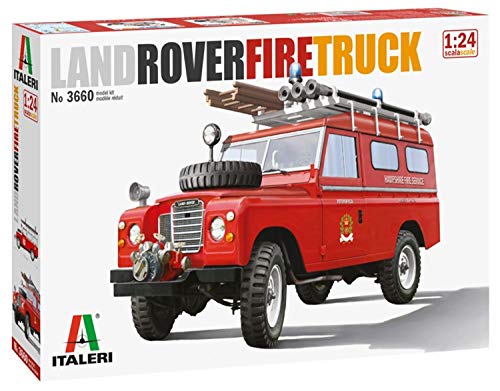 ITALERI 3660S - 1:24 Land Rover Fire Truck , Modellbau, Bausatz, Standmodellbau, Basteln, Hobby, Kleben, Plastikbausatz, detailgetreu