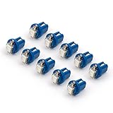10 x T5 B8 B8.5D Green LED Dashboard Gauge Instrument Indicator Light Blubs (BLUE)