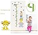 Height Measurement Growth Chart Tree Cute Monkey and Owls Wall Vinly Decal Decor Sticker Removable Super for Nursery Playroom Girls and Boys Children's Bedroom