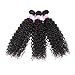 Brazilian Virgin Kinky Curly Human Hair Bundles Extensions 3 Bundles 100% Unprocessed Curly Weave Natural Color(14
