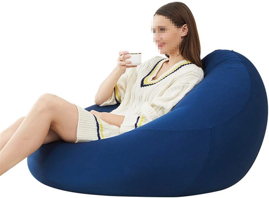 Laishutin Sofa With Soft Micro Fiber Cover Memory Foam Furniture Bean Bag Big Sofa Loveseat Couch (Color : Blue)