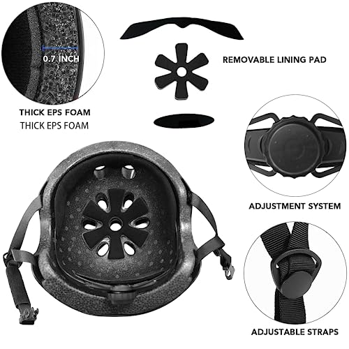 Casco Monopattino Zamelux Zm230 - Unisex Adulto - Nero - Leggero E Sicuro - Foto 12