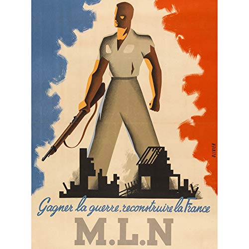 Olivier French Resistance MLN WWII Advert Art Print Canvas Premium Wall Decor Poster Mural