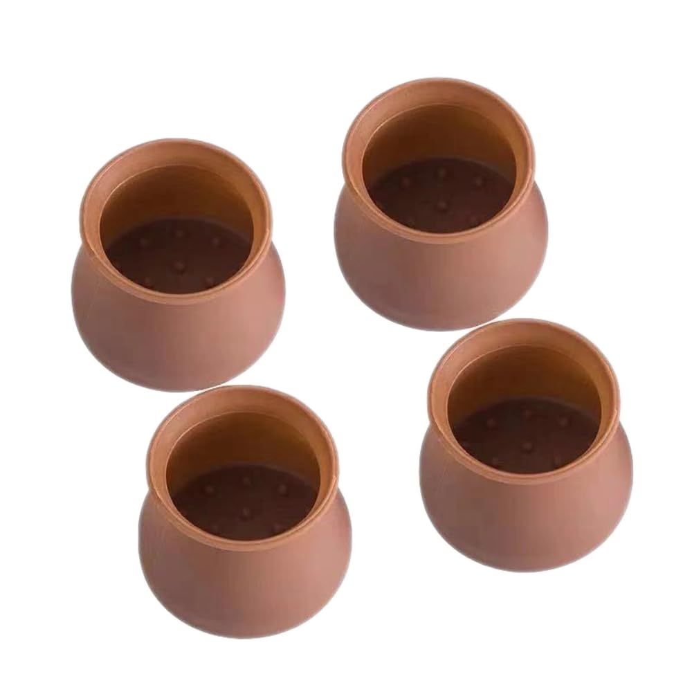 Pack of 8 Protective Caps for Chair Legs with Felt, Chair Leg Caps, Run Chair Leg Protectors, Felt Gliders for Chairs, Small Chair Caps, Round for Tiles, Laminate Floors, Hardwood Floors (32-38 mm),