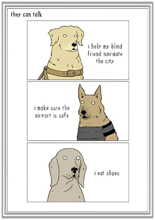 Greetings Card (WDM1595) Blank/Birthday - I Eat Shoes - From The 'They Can Talk' Range.