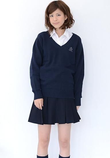 Amazon プライムライト Primeright スクールセーター レディース Vネック スクール セーター ネイビー 67 M セーター 通販