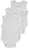 Baby Bodysuit/Babygrow/Vest 100% Cotton White Sleeveless Multipack 0-3-6-9-12 (Pack of 3) (9-12)