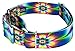 Country Brook Petz - HossFit Jr Wide Martingale Dog Collar - Groovy Collection Featuring Far Out Designs (Tie Dye Flowers, Medium)