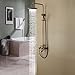 Bath Shower Faucet Set Complete Antique Brass Finish Wall Mount with 8