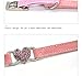 CHUKCHI Heart Bling Cat Collar with Safety Belt and Bell 8-11 Inches(Pink)