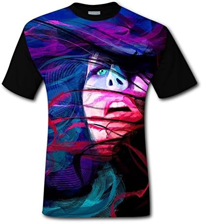 Qualra T-Shirts Fashion Artistic Women Face Men's 3D Printed Short Sleeve Tees