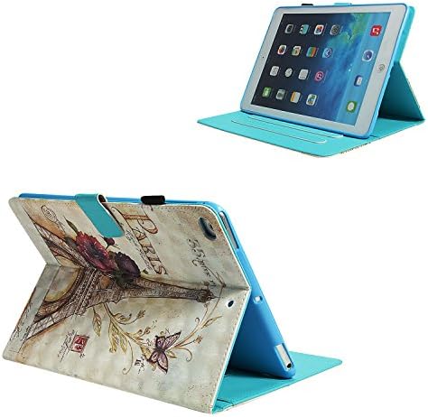Folice iPad 9.7” 2018 2017 Case, Premium PU Leather Smart Folio Cover with Auto Sleep/Wake Feature [Corner Protection] Stand Wallet Case for Apple iPad 9.7 iPad 5th/6th Generation (35 Tower)