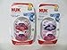 4 Nuk Orthodontic Silicone Pacifiers 18-36 mo GIRL Butterflies + Whales (2 Packages that have 2 Pacifiers in Each Package)