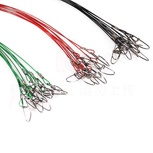 YOTO Angelschnur mit Wirbel und Schnappverschluss, 30 Stück, strapazierfähig, Edelstahl, 30 Stück – Bild 3