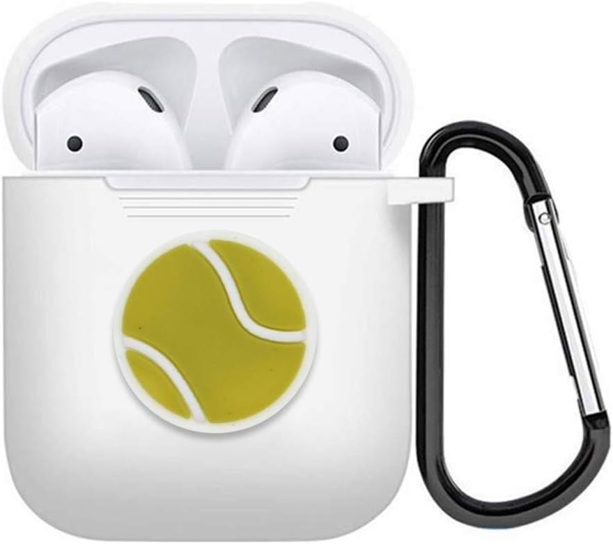 Tennis AirPods Case White Soft TPU Full Protective Cover