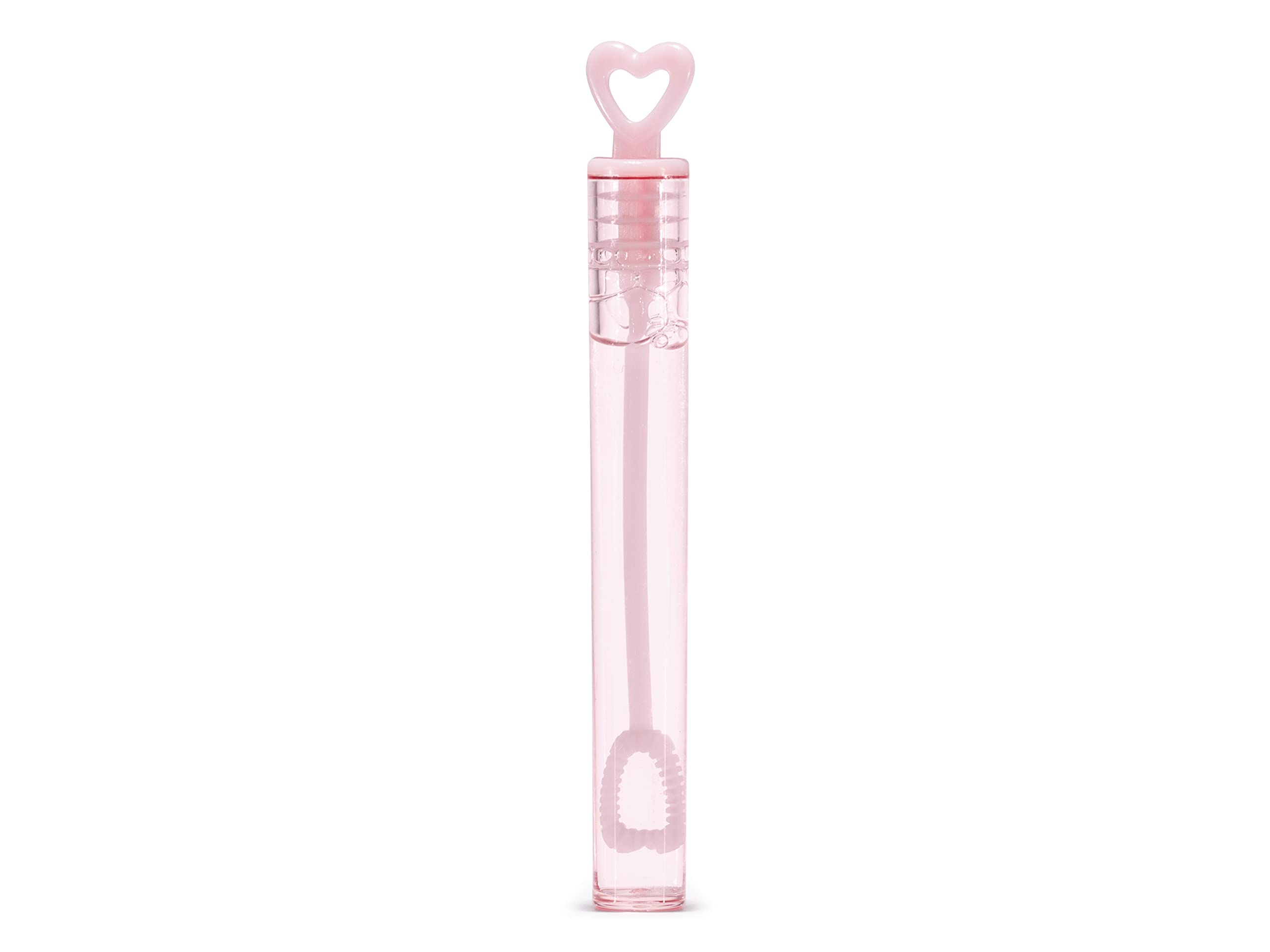 48 Wedding Bubbles Wedding Bubbles with Heart Buckle Reagenzgläschen - Pink