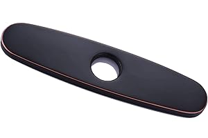 Sink Hole Cover, Faucet Hole Deck Plate 10" Oil Rubbed Bronze Escutcheon Plate for 1 or 3 Hole Kitchen Bathroom Sink Faucet RBROHANT