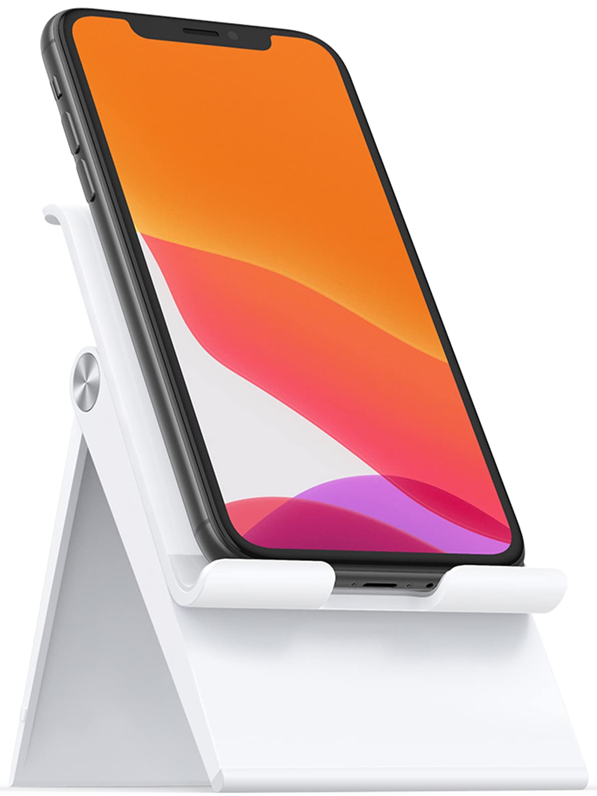 UGREEN Phone Stand Desk Dock Phone Height Adjustable Foldable Compatible with iPhone 13 Pro Max Mini 12 11 XS Max X Galaxy S22 S21 Ultra Note20 A12 A32 Redmi Note 10 Pro (White)