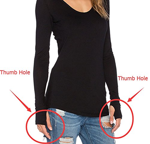 Thumb hole t shirts womens