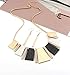 HSWE Women's Statement Bib Collar Necklace Enamel Tricolor Chunky Necklace Earrings Set