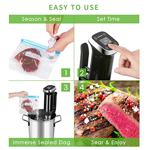 Sous Vide Cooker, Ultrafast Heatup Sous Vide Immersion Circulator 800W with Accurate Time