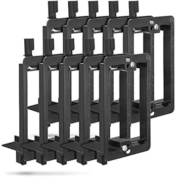 Low Voltage Mounting Bracket (1 Gang, 10 Pack), Fosmon Low Voltage Mounting Bracket (Mounting Screws Included) for Telephone Wires, Network Cables, HDMI, Coaxial, Speaker Cables