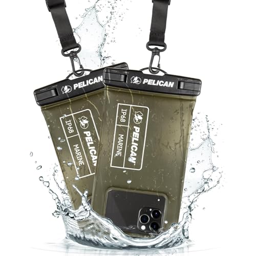 Pelican Marine - IP68 Wasserdichte Handytasche / Hülle (Normale Größe) - Schwimmende Wasserdichte Handyhülle für iPhone 14 Pro/ 13 Pro/ 12 Pro/ S23 -
