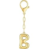 DoDoBeads Initial Bag Charms, Bubble Letter Charm for Handbags, Cute Keychain with Letter, Initial Bag Charms for Women