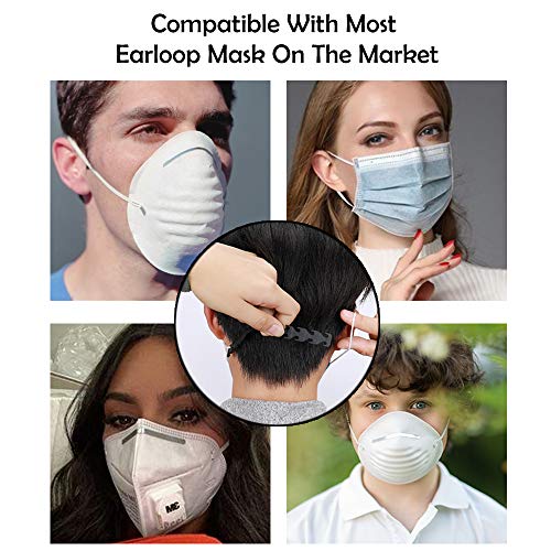 5pcs Black Face Mask Extender Strap,Adjustable Comfortable Mask Ear Saver To Relieve Discomfort and Pain In Your Ears,Ear Protector For Women Men Kids