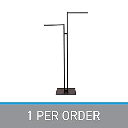 SSWBasics Black 2-Way Adjustable Clothing Rack with