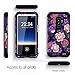 Hocase Galaxy S9 Plus SM-G965 Case, Heavy Duty Protection Shock Absorbent Silicone Rubber+Hard Plastic Hybrid Dual Layer Protective Phone Case for Samsung Galaxy S9 Plus 2018 - Violet Flowers
