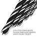 COMOWARE Extra Long Brad Point Drill Bit Set - 300mm Carbon Steel Wood Drill Bit Set for Hardwood, Plywood, Plastic, Aluminum, 7Pcs | 1/8'', 3/16'', 1/4'', 5/16'', 3/8'', 7/16'', 1/2'' (6 Pcs)