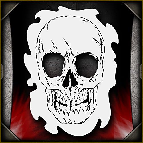 Skull 40 AirSick Airbrush Stencil Art Design Template