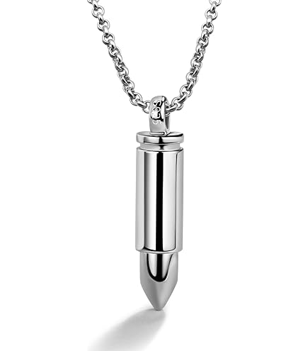 Amazon.com: Dankadi Men & Women 925 Sterling Silver Bullet Pendant