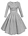 Women 50s Shawl Collar Double-breasted Plaid Party Pleated Swing Vintage Dress